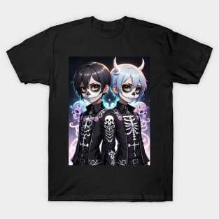 Couples Dia De Los Muertos 0044 T-Shirt